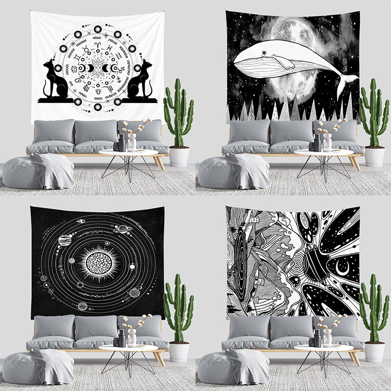 Abstract Art Wall Tapestry for Home Decor - Wind Pattern Fabric Hanging