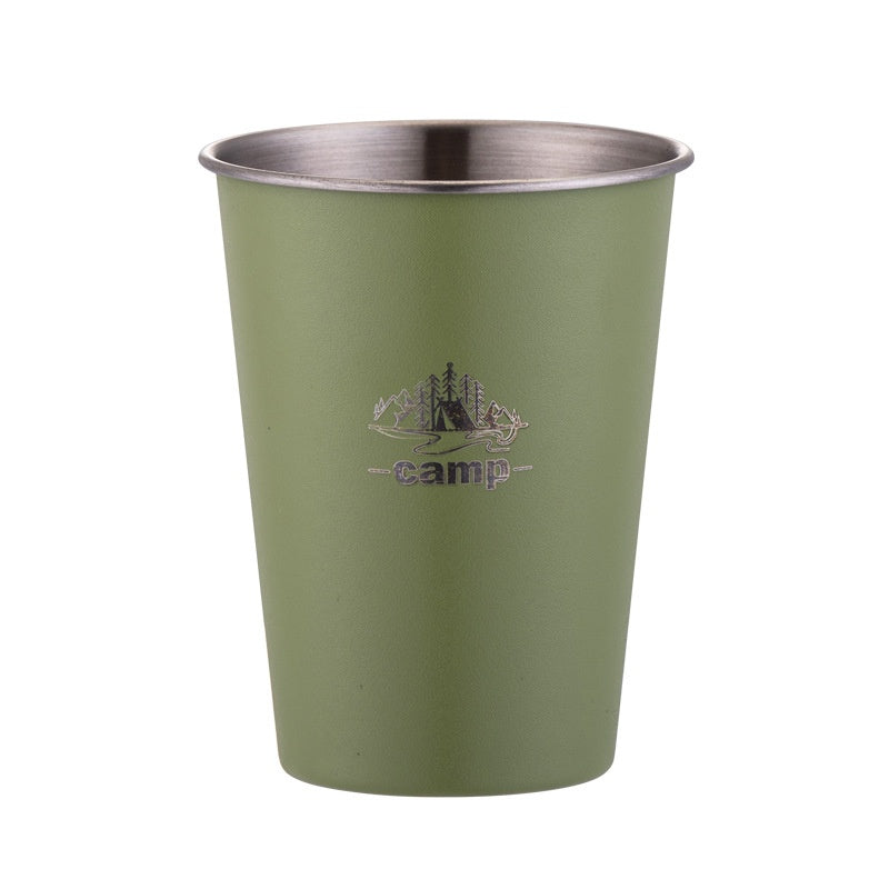Camping Tableware Stainless Steel Coffee Cup - Single Layer Portable Drinkware