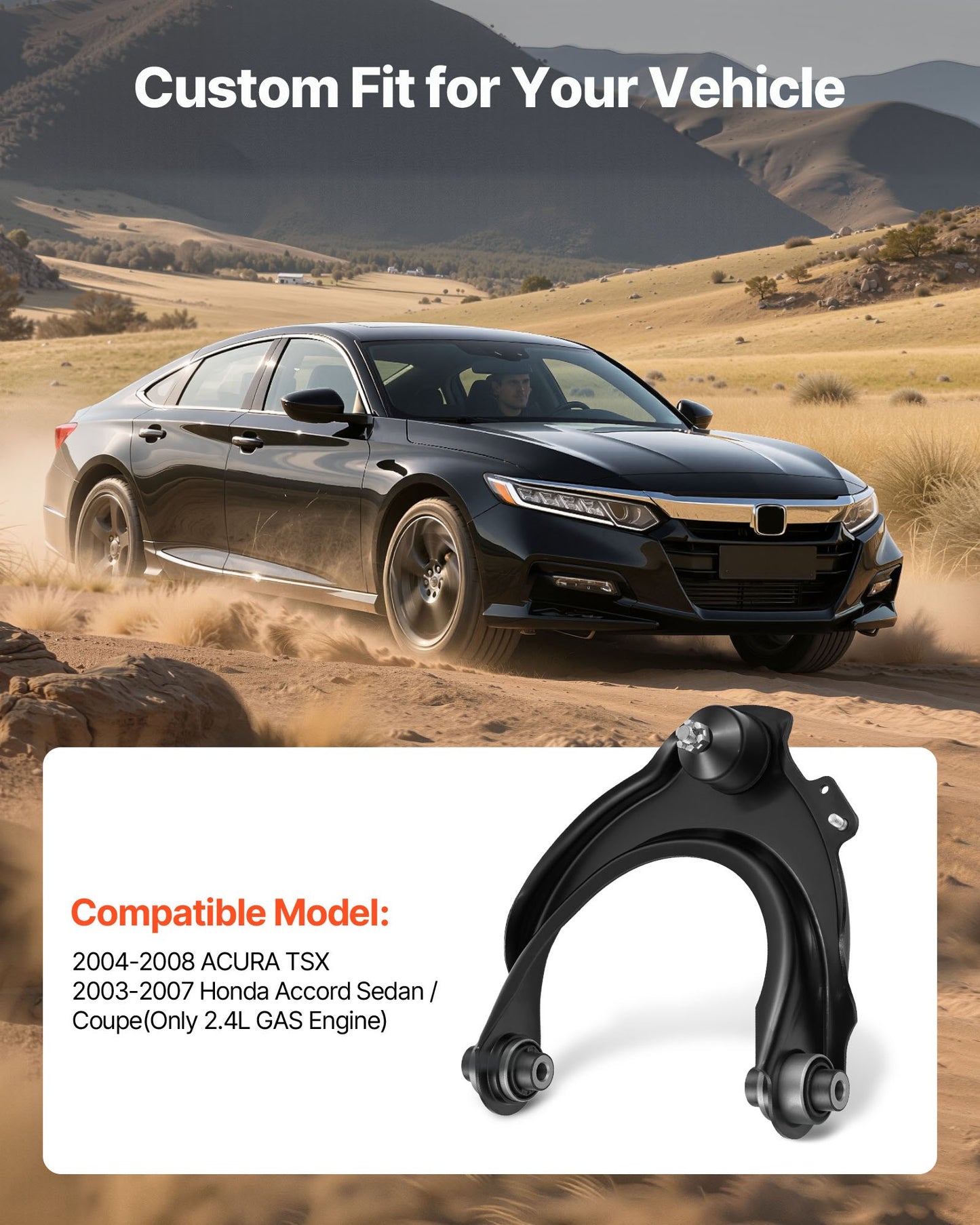 Control Arms Kit for Acura TSX & Honda Accord Suspension Replacement - 12PCS