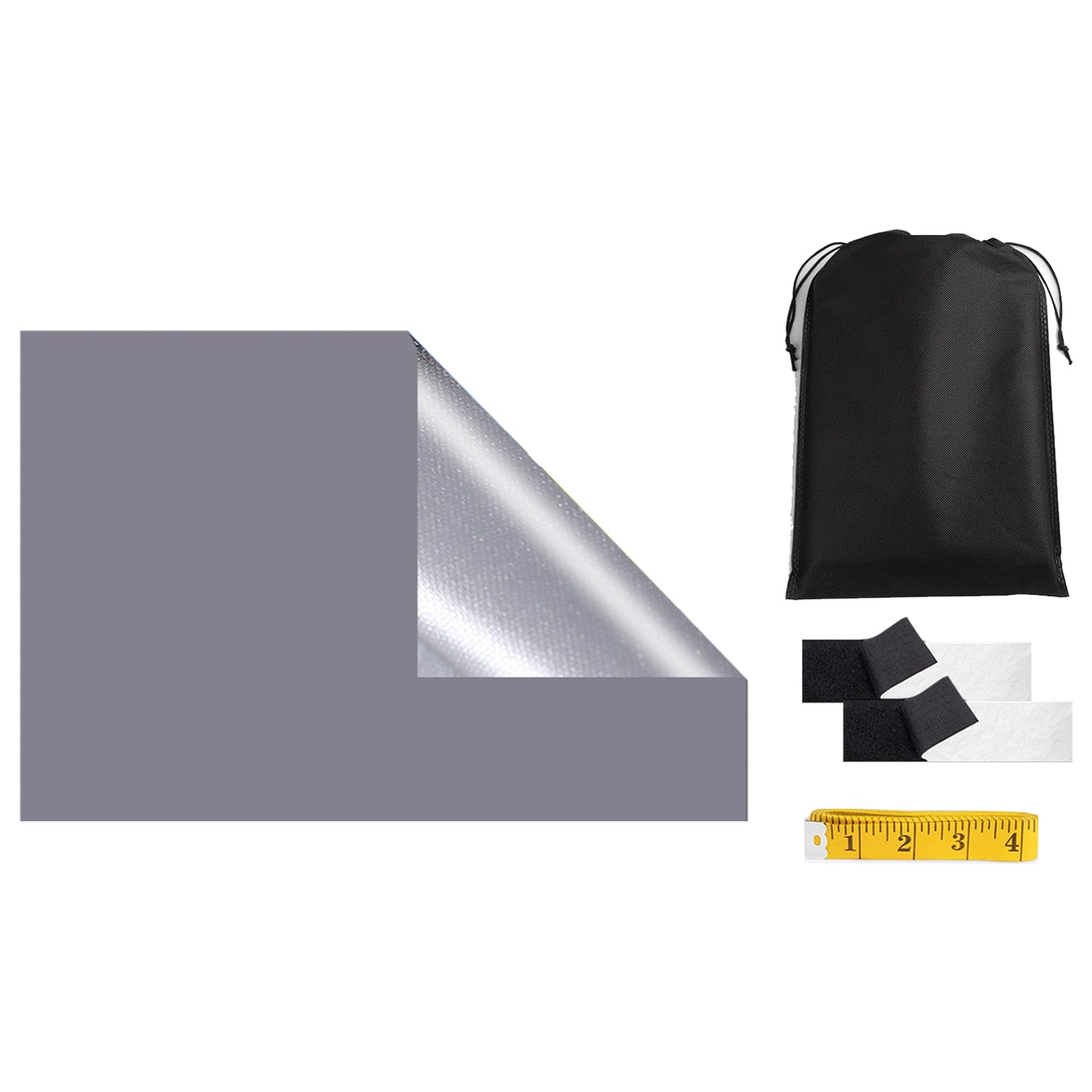 Blackout Curtains - Grey Window Covering for Home Office