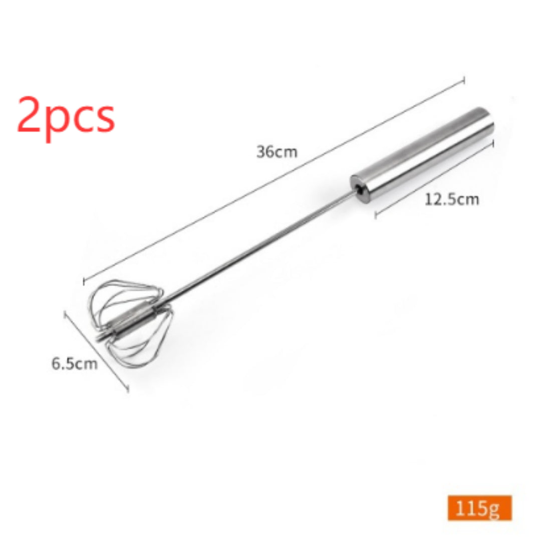 Stainless Steel Egg Beater Handheld Kitchen Tool - Semi Automatic, Easy to Use