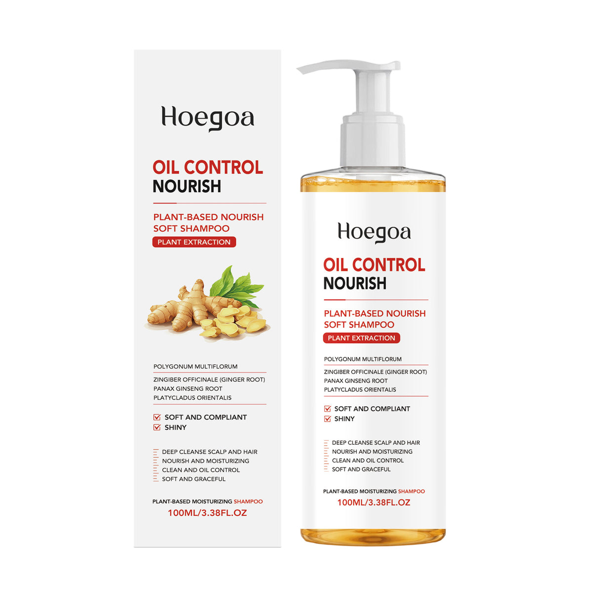 Ginger Oil-Control Shampoo for Soft and Silky Hair - 100ml