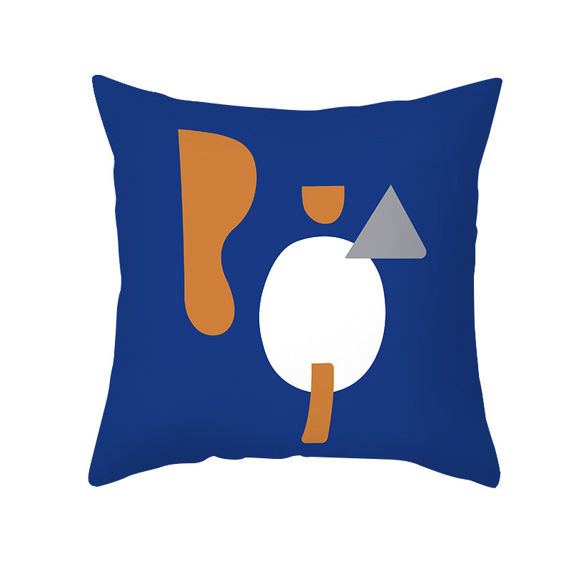 Abstract Art Cushion Cover 45x45cm - Soft Plush Nordic Style Sofa Pillowcase