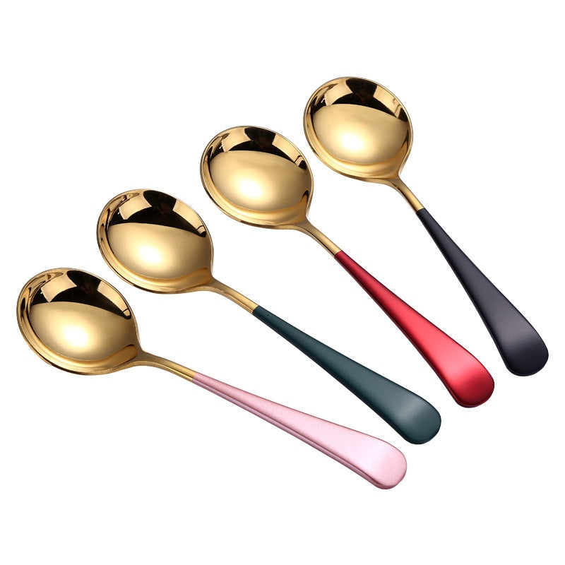 Stainless Steel Household Spoon 3.5mm Thickened Modern Kitchen Utensil