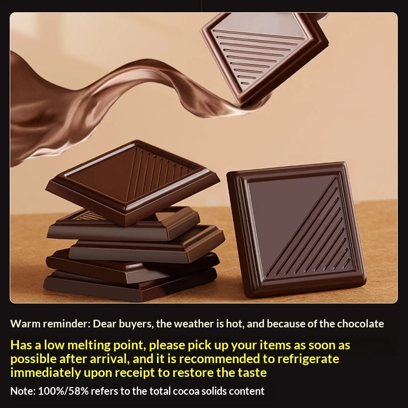 Dark Chocolate Tablets - 20 Piece Set, 100% Pure Cocoa