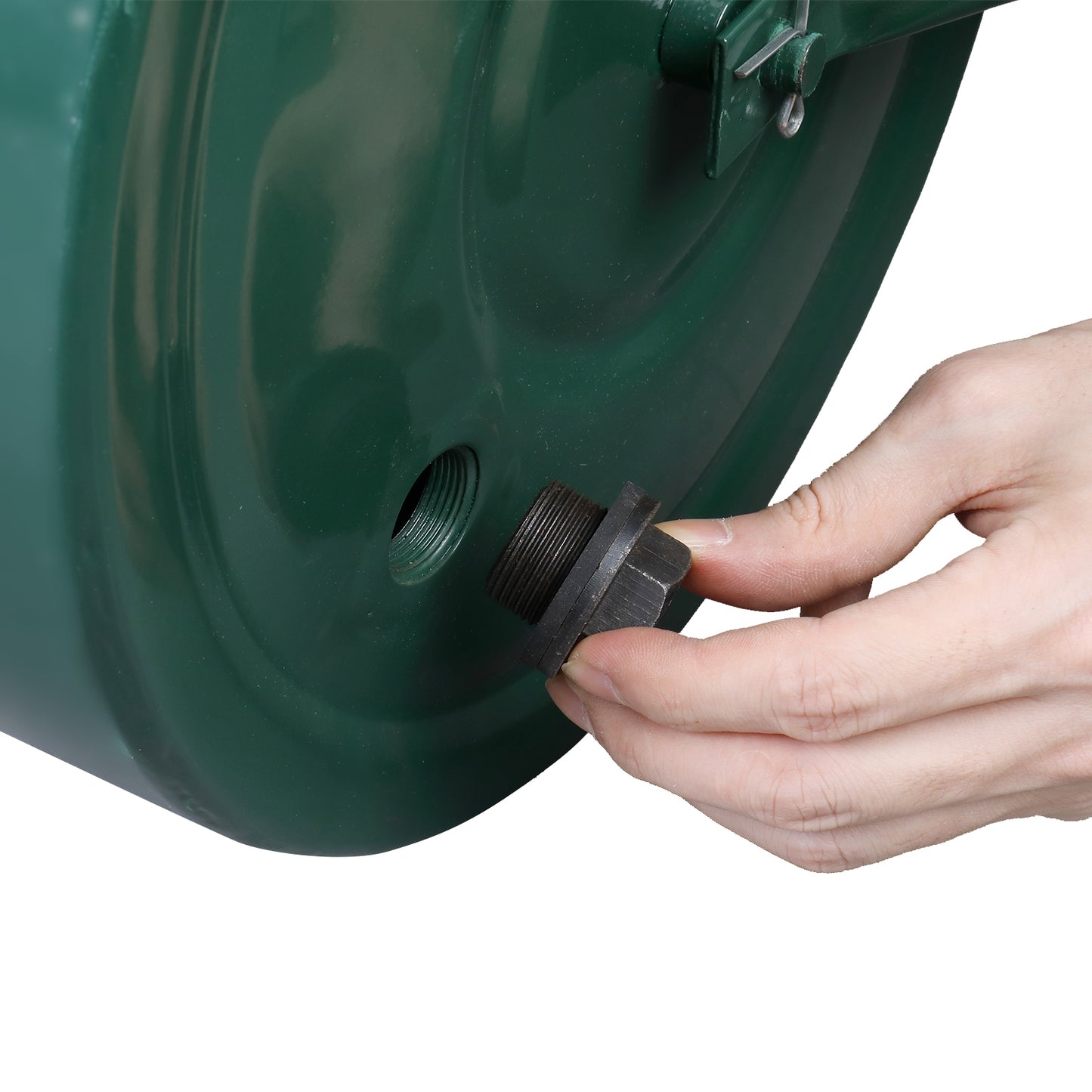 24 Inch Green Lawn Roller for Garden, Steel Drum with Water Fill Capacity