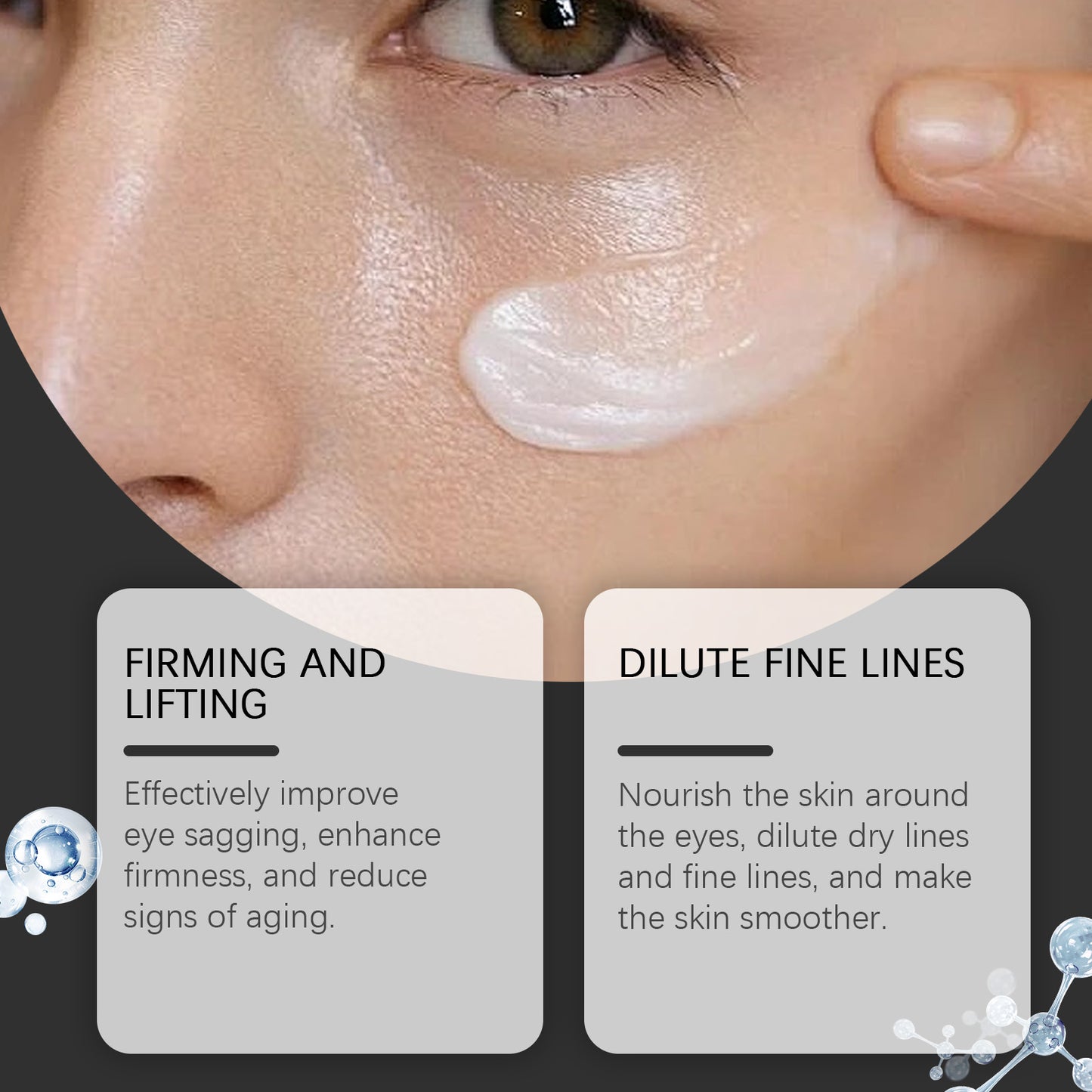 Firming Eye Cream with Collagen & Hyaluronic Acid for Fine Lines & Puffiness