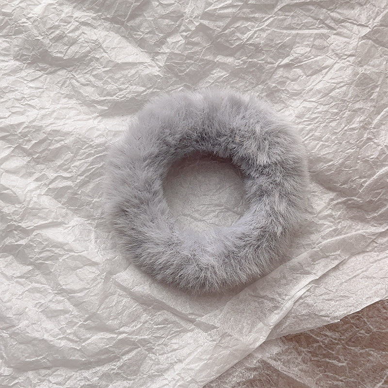 Cute Plush Elastic Hair Scrunchie - Soft Large Intestine Style Hair Band