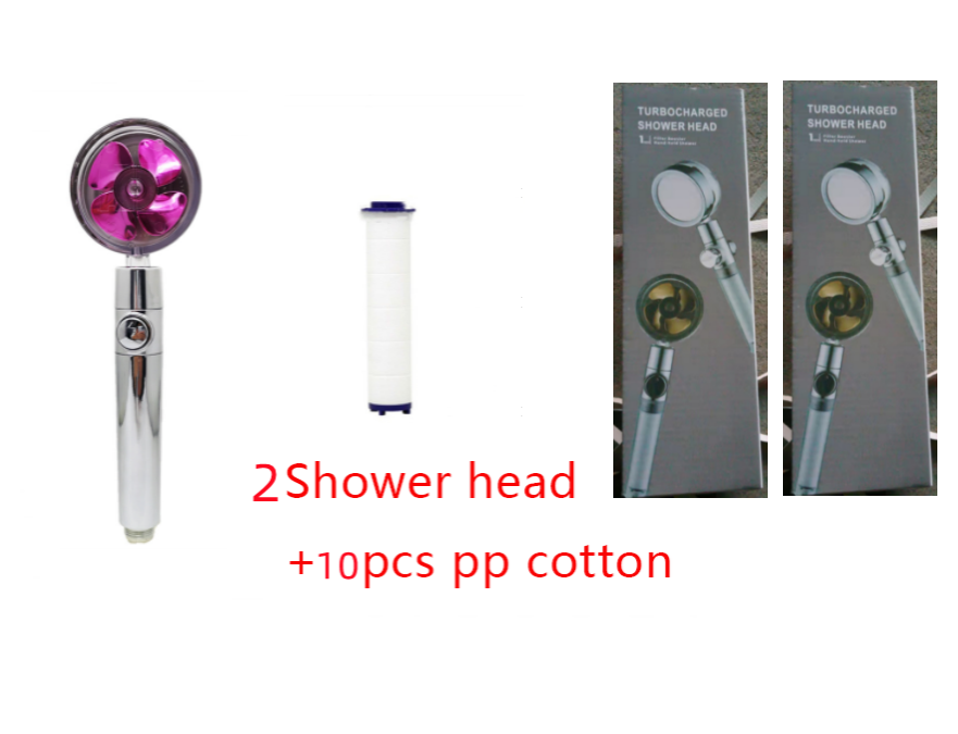 Water Saving Shower Head with Rotating Nozzle and High Pressure Spray