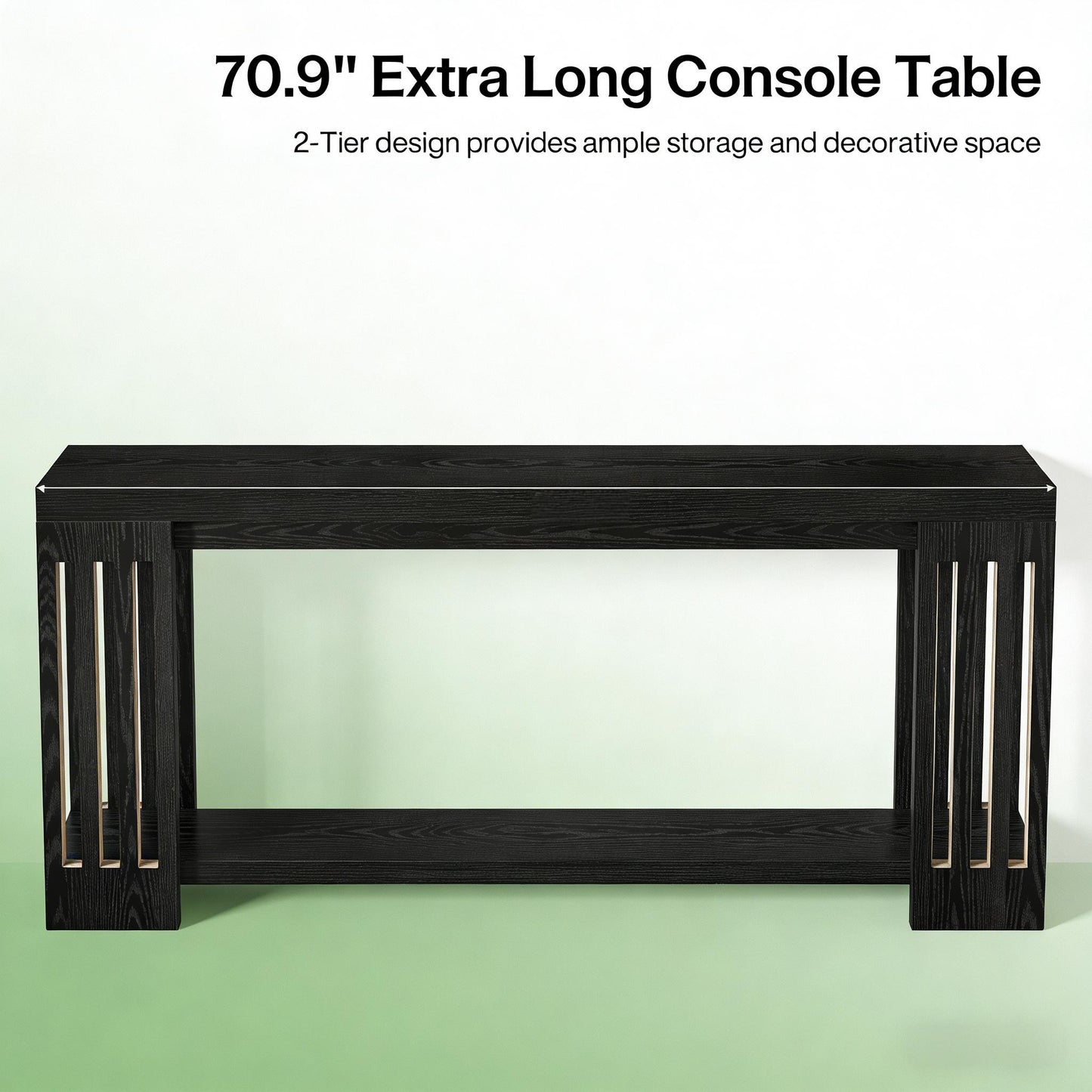 Console Table - 2-Tier Sofa Table with Farmhouse Design