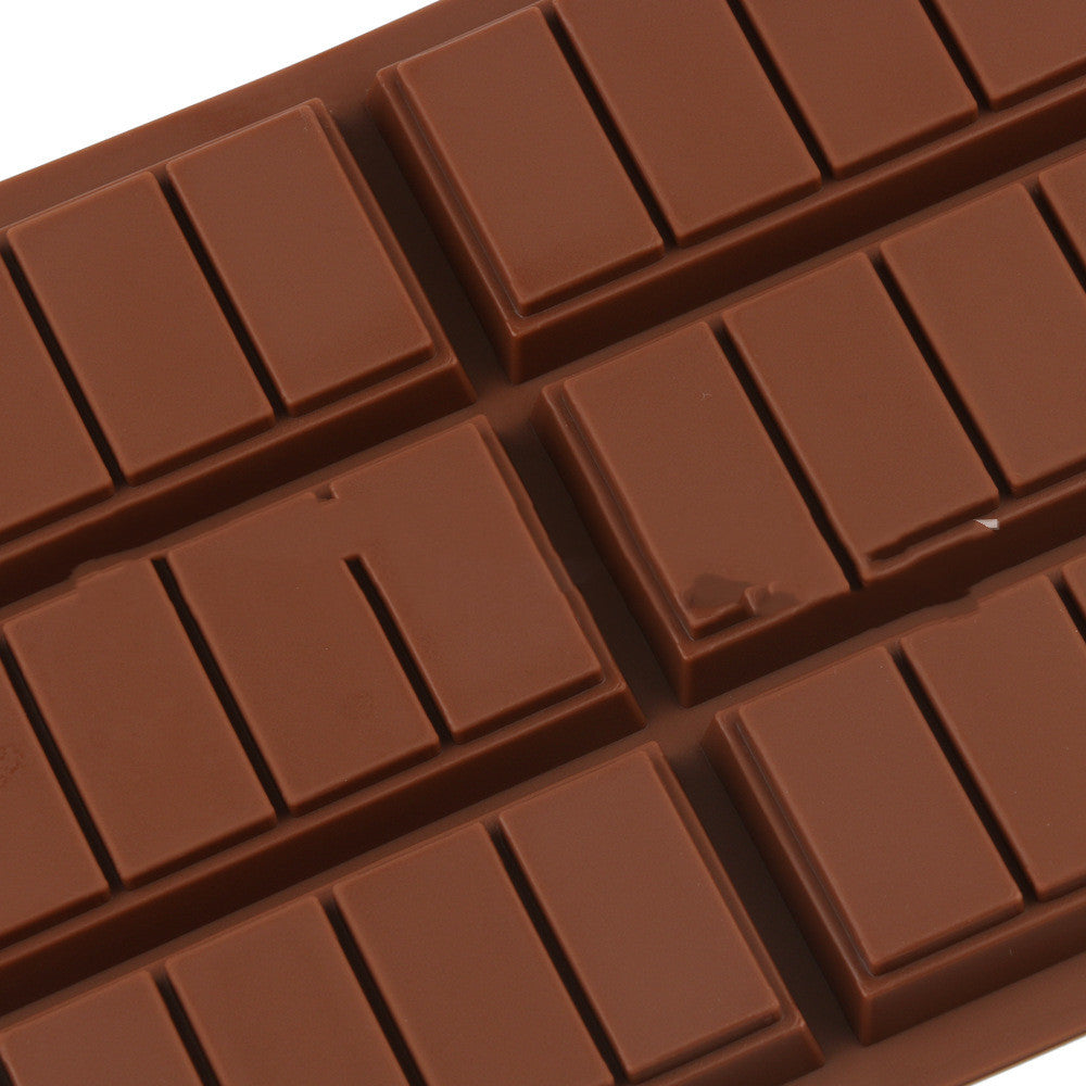 Silicone Chocolate Mold Baking Mold Non-Stick Rectangle Cake Mold - Brown