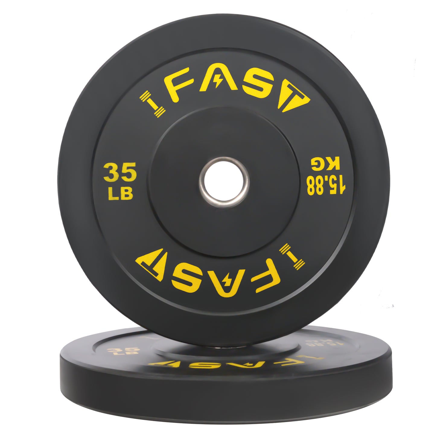 Professional Bumper Plates - 35 lbs Rubber Coated Weight