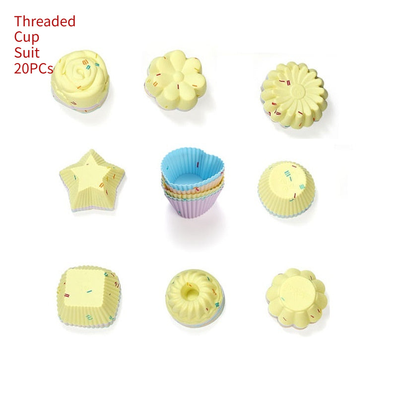 Silicone Baking Cups Set - Small Mold for Pudding, Cake & Dessert