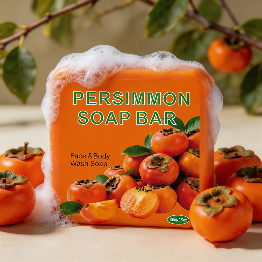 Persimmon Bar Soap, 100g – Rounded Square