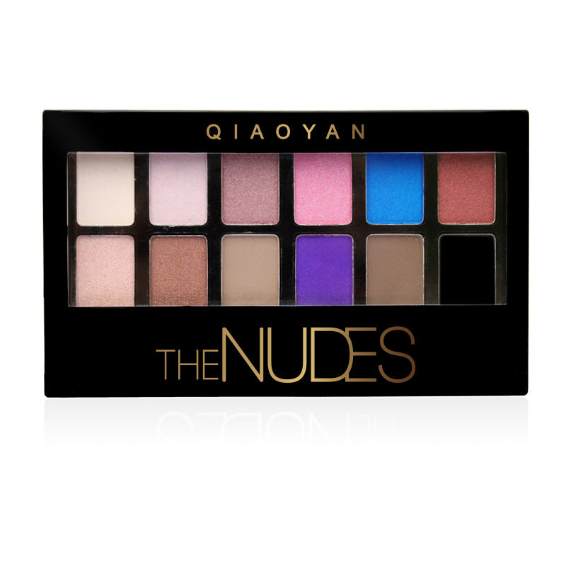 12-Color Nude Eye Shadow Palette - Pretty Makeup Set for Eye Makeup