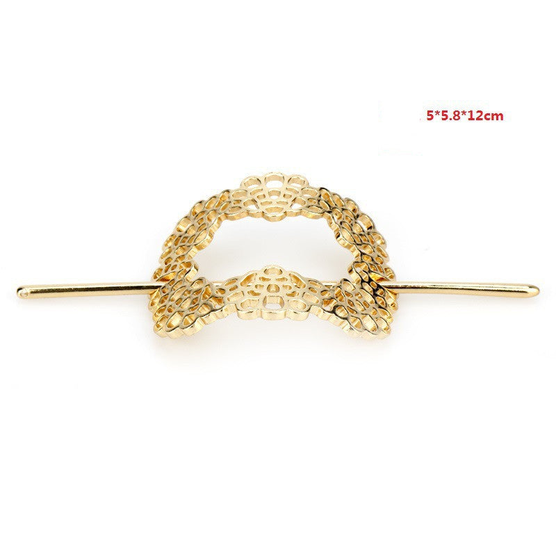 Vintage Metal Hairpin Headdress for Women