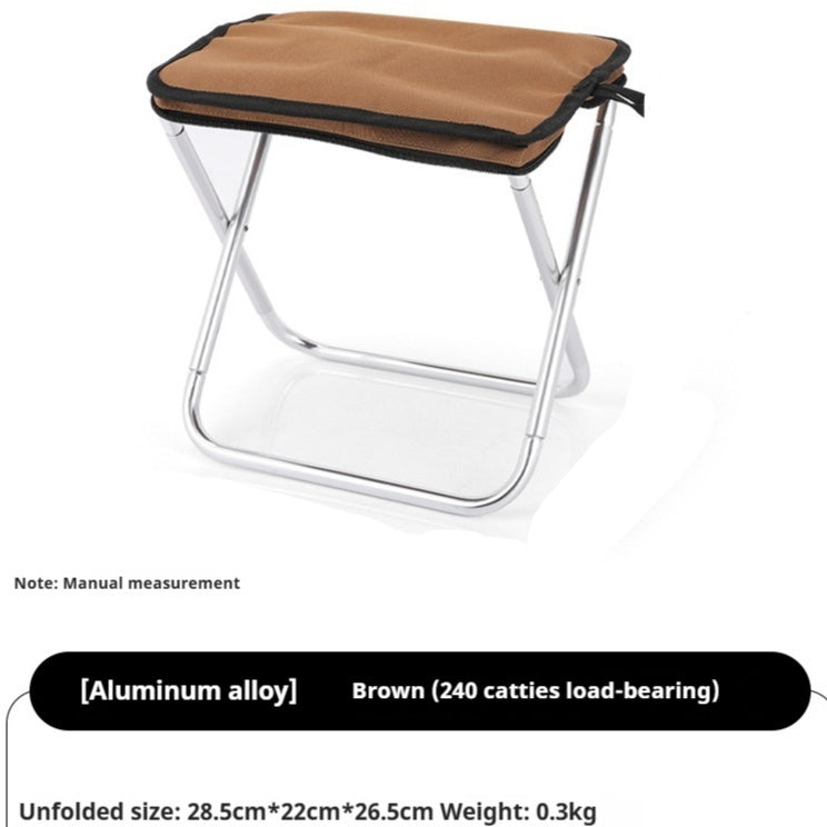 Foldable High-Speed Rail Queuing Barrier - Portable Aluminum Alloy Folding Stool