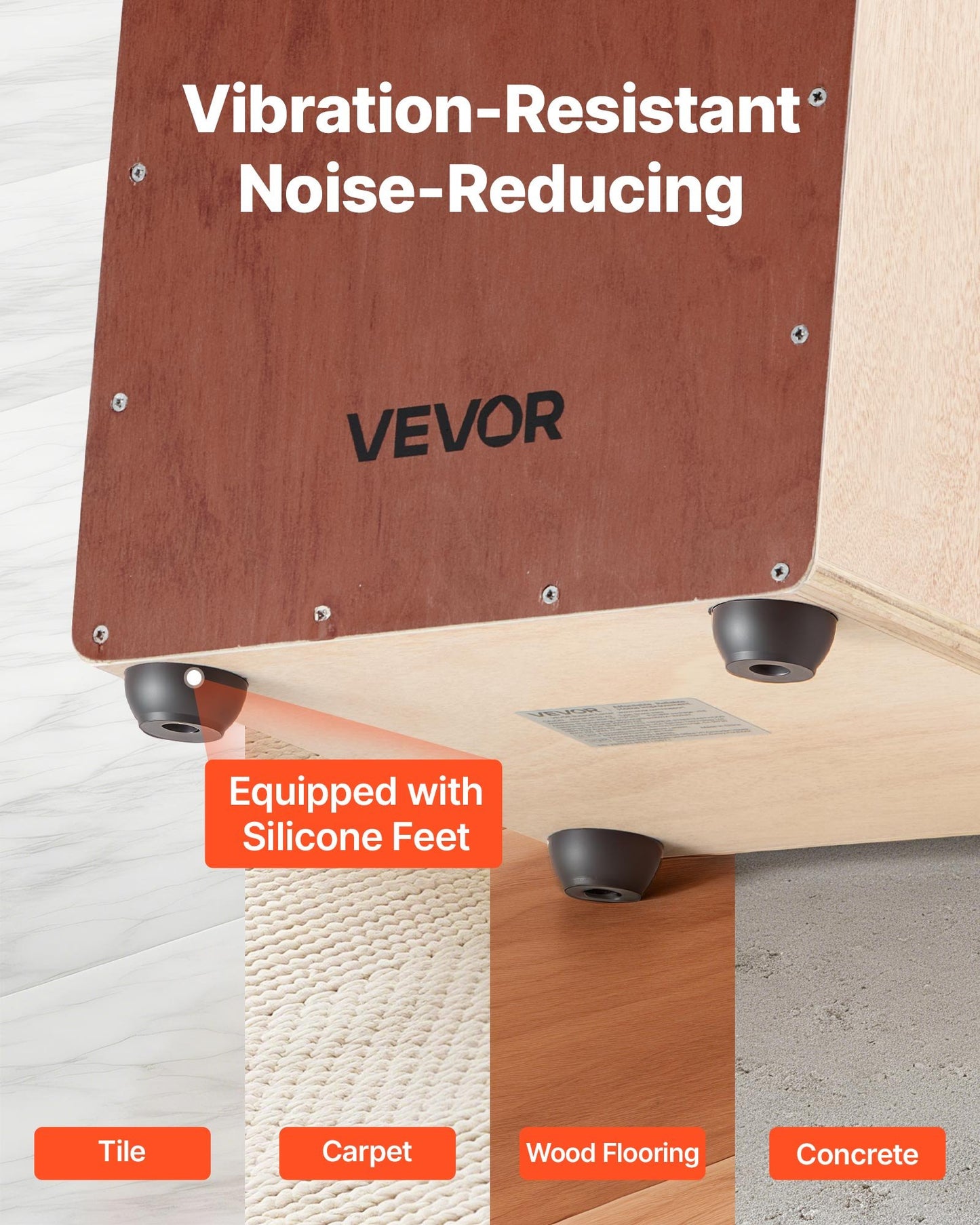 Wooden Cajon Box Drum with Internal Snare Wires - Portable Percussion Instrument