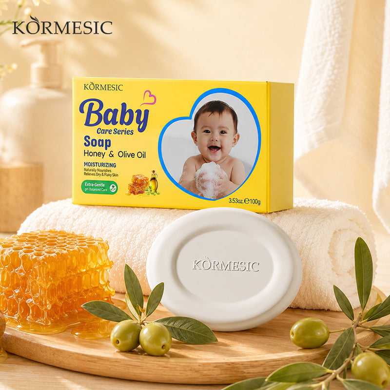 Honey & Olive Oil Baby Soap 100g - Gentle Natural Baby Bath Bar