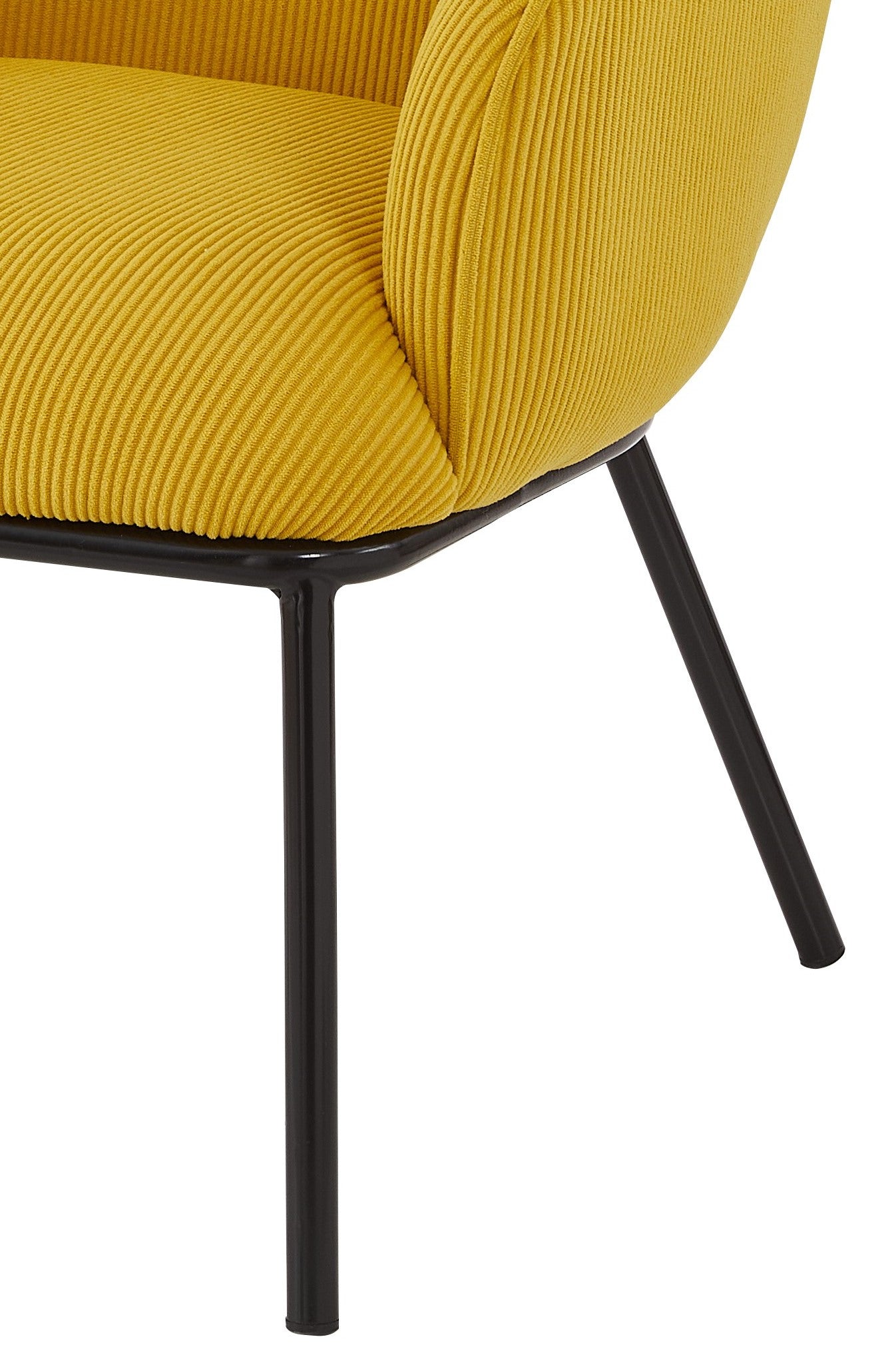 Modern Corduroy Accent Chair, Upholstered Armchair With Metal Legs,