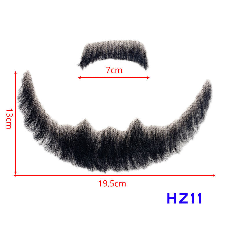 Hand-Woven Fake Beard & Eyebrow Makeup Props for Film & TV