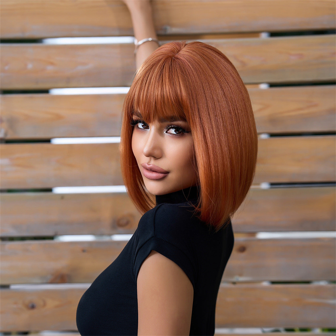 Female Synthetic Wig with Full Headpiece - Multiple Colors, High-Temperature Silk