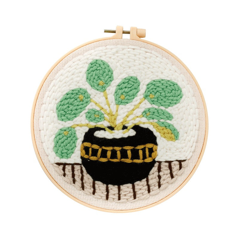 Flower and Grass Stamp Material Pack for Embroidery Crafts - Handmade
