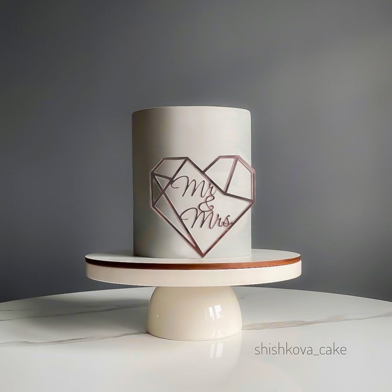 Wedding Proposal Acrylic Cake Insert - Love Heart Ring & More