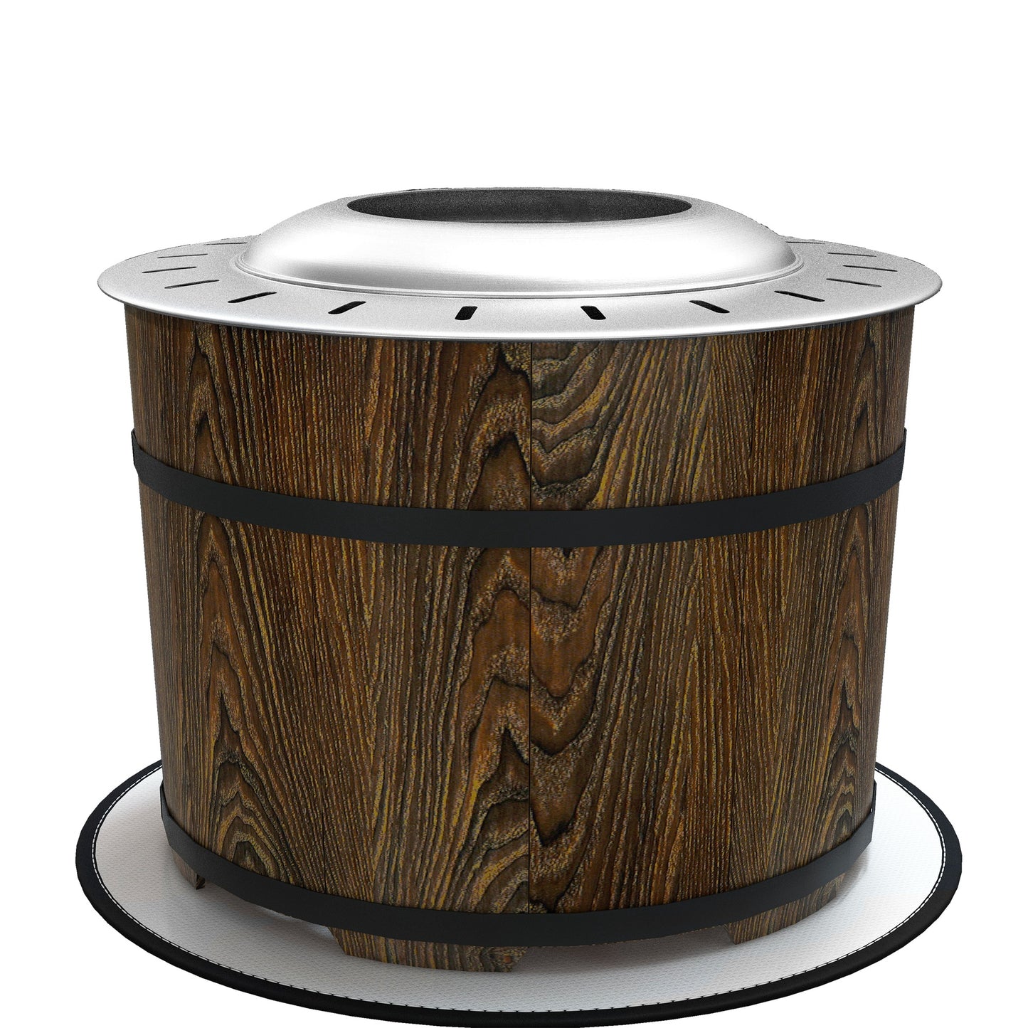 Portable Smokeless Fire Pit for Camping & Backyard - Brown