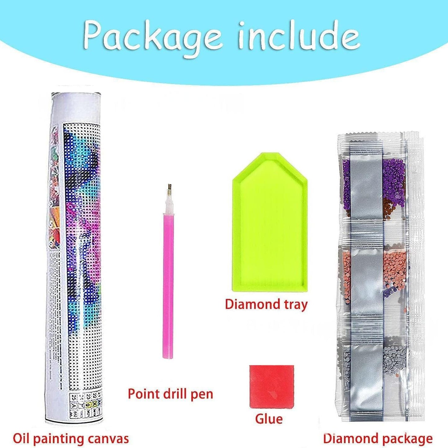 DIY Diamond Painting Kit Rose Canvas 30x40cm Framed or Frameless Home Decor