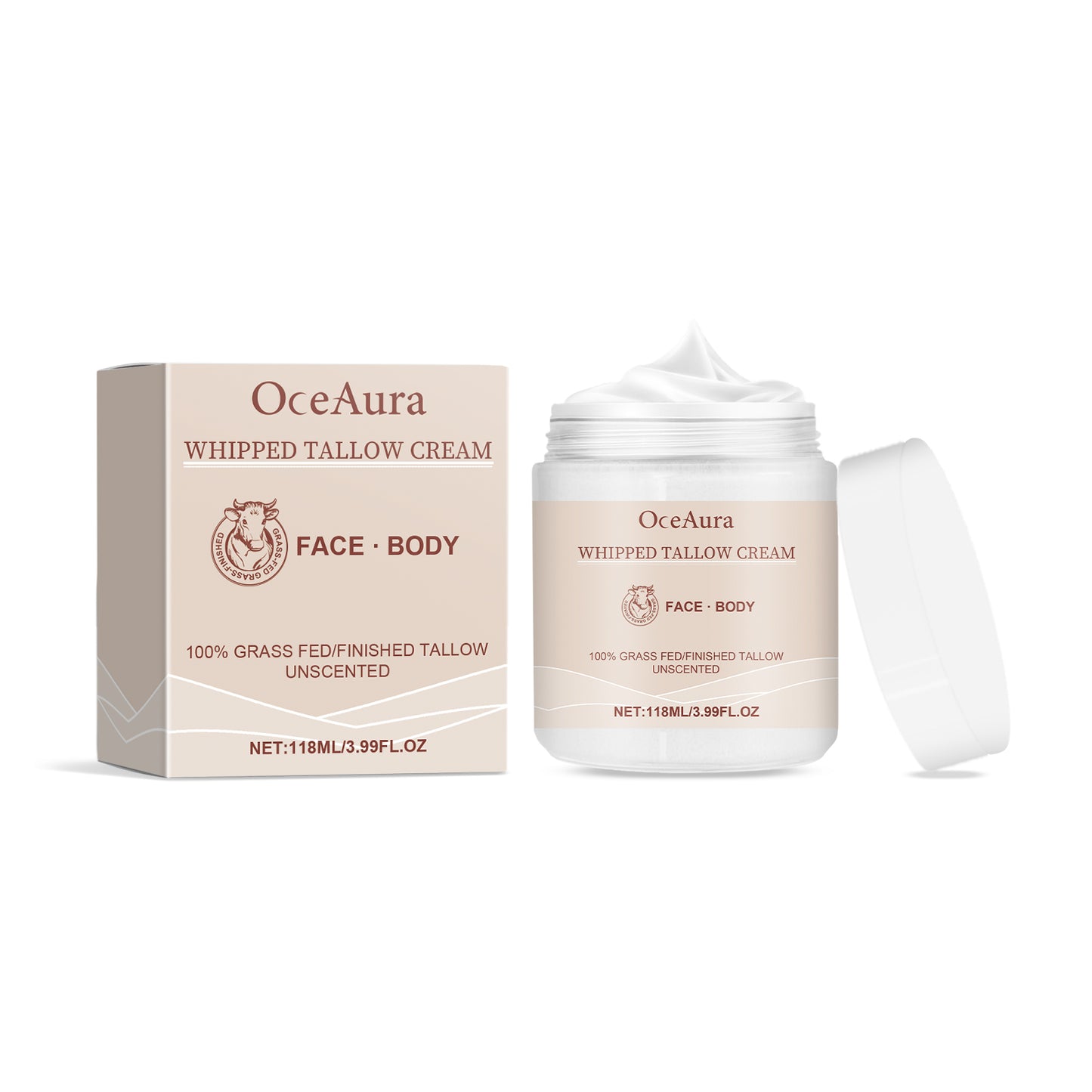 Natural Tallow Face Cream - Deep Hydrating & Repairing Moisturizer - 118ml