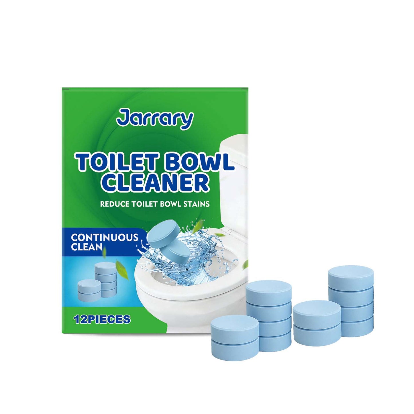 Toilet Cleaning Tablets 12-Pack - Household Bathroom Cleaner