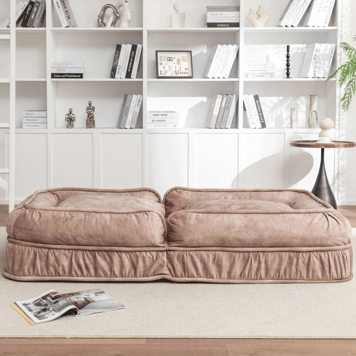 Pet Guardrails for Sofa - Brown, Adjustable Safety Barrier for Pets