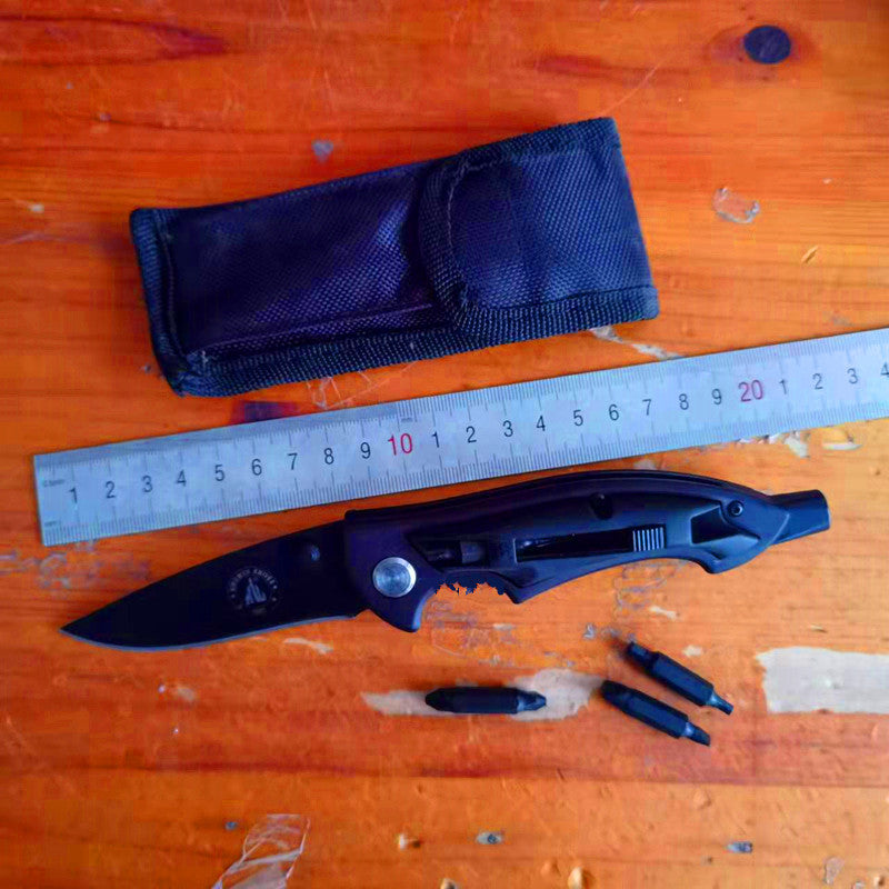 Multifunctional Outdoor Folding Knife with Alloy Steel Blade - Camping & Hiking Tool