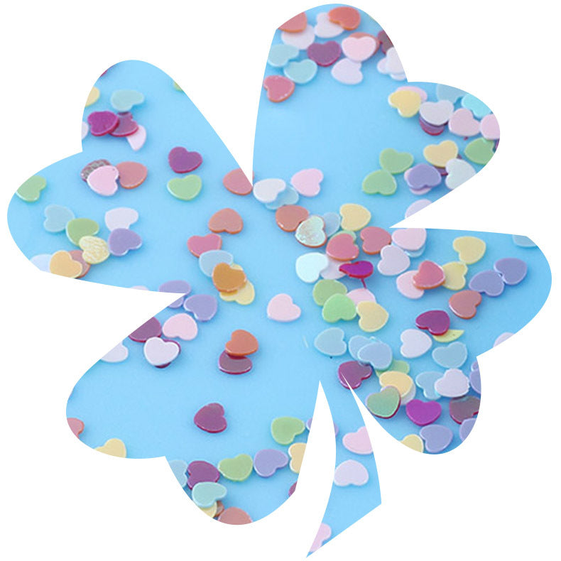 Iridescent Heart-Shaped Sequin Garment Accessories 500g Bulk Pack