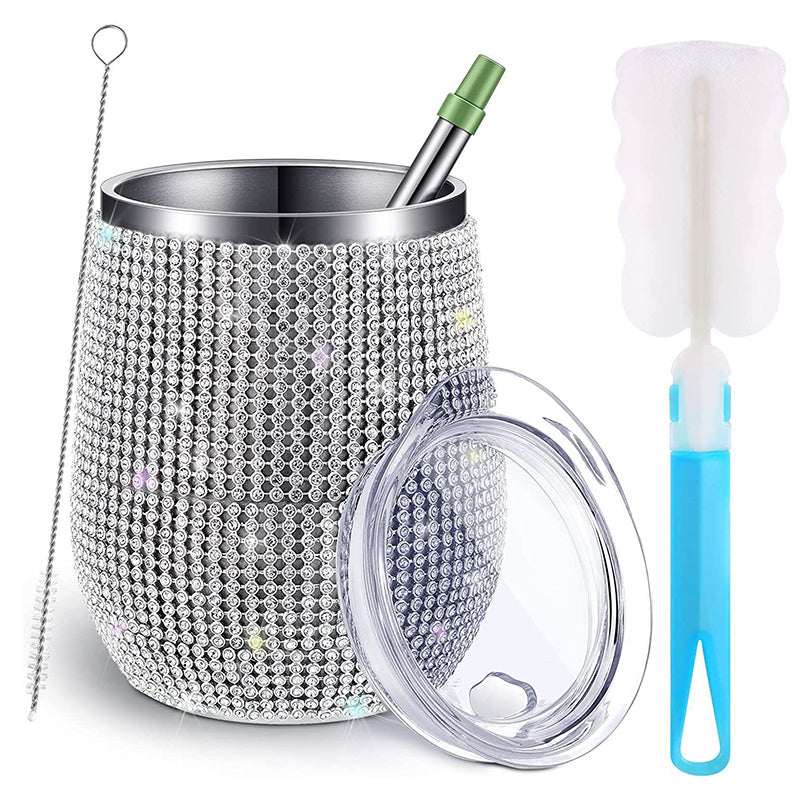 Stainless Steel Diamond Cup with Insulation - Multi-Color 12oz Drinkware