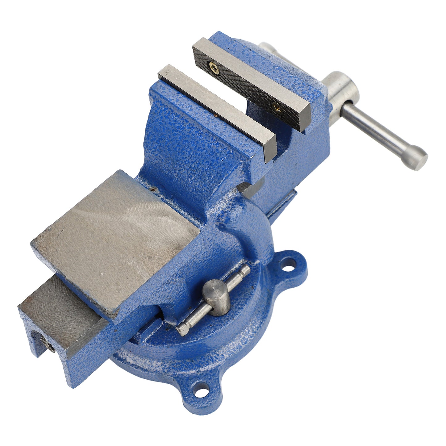 3-Inch Bench Vise with 360° Swivel Base - Cast Iron & Carbon Steel
