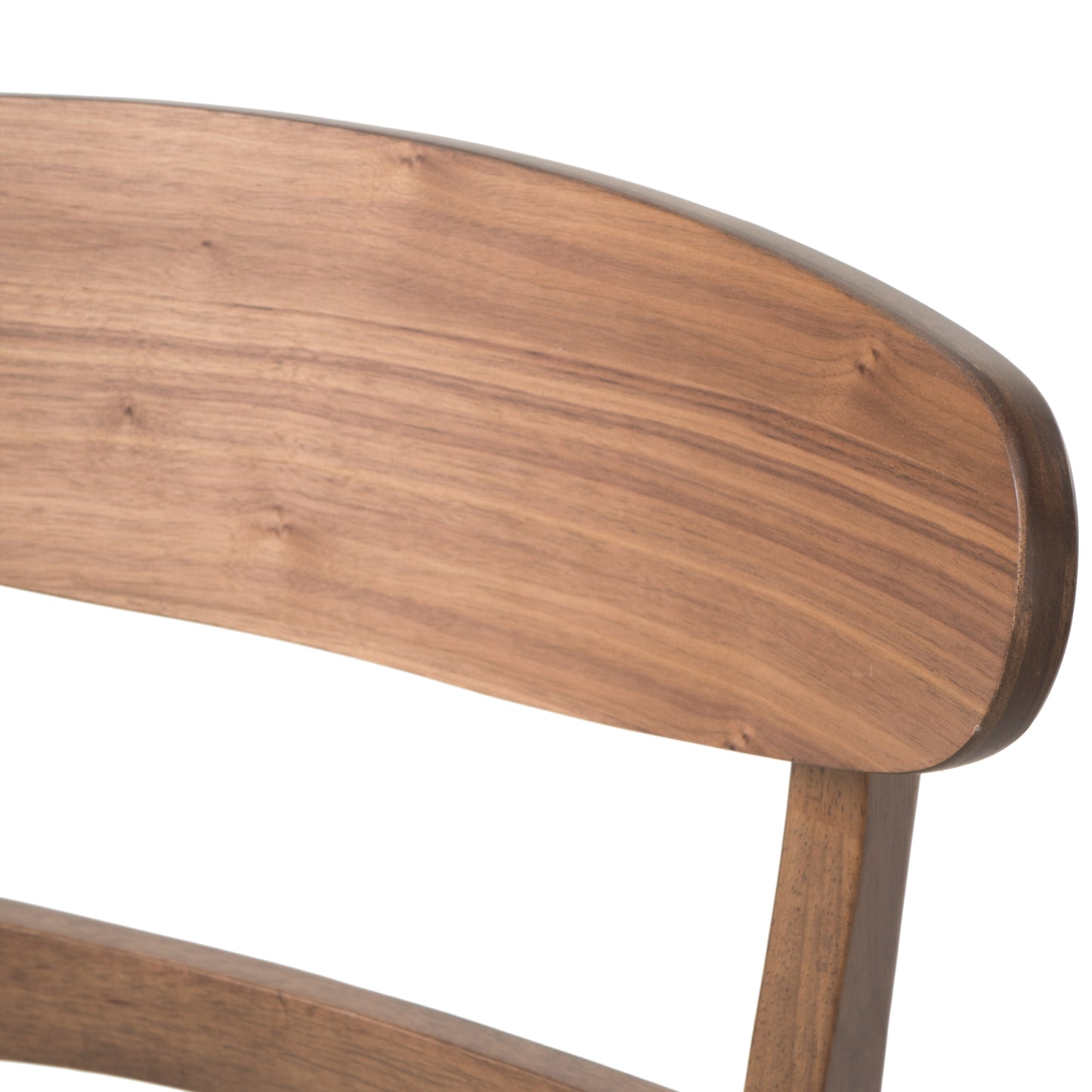 Set of 2 Mid-Century Dining Chairs - Upholstered Seat, Rubberwood Legs