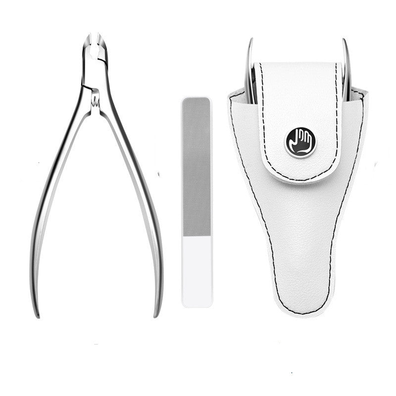 Stainless Steel Olecranon Nail Clipper Plier Set with Leather Case