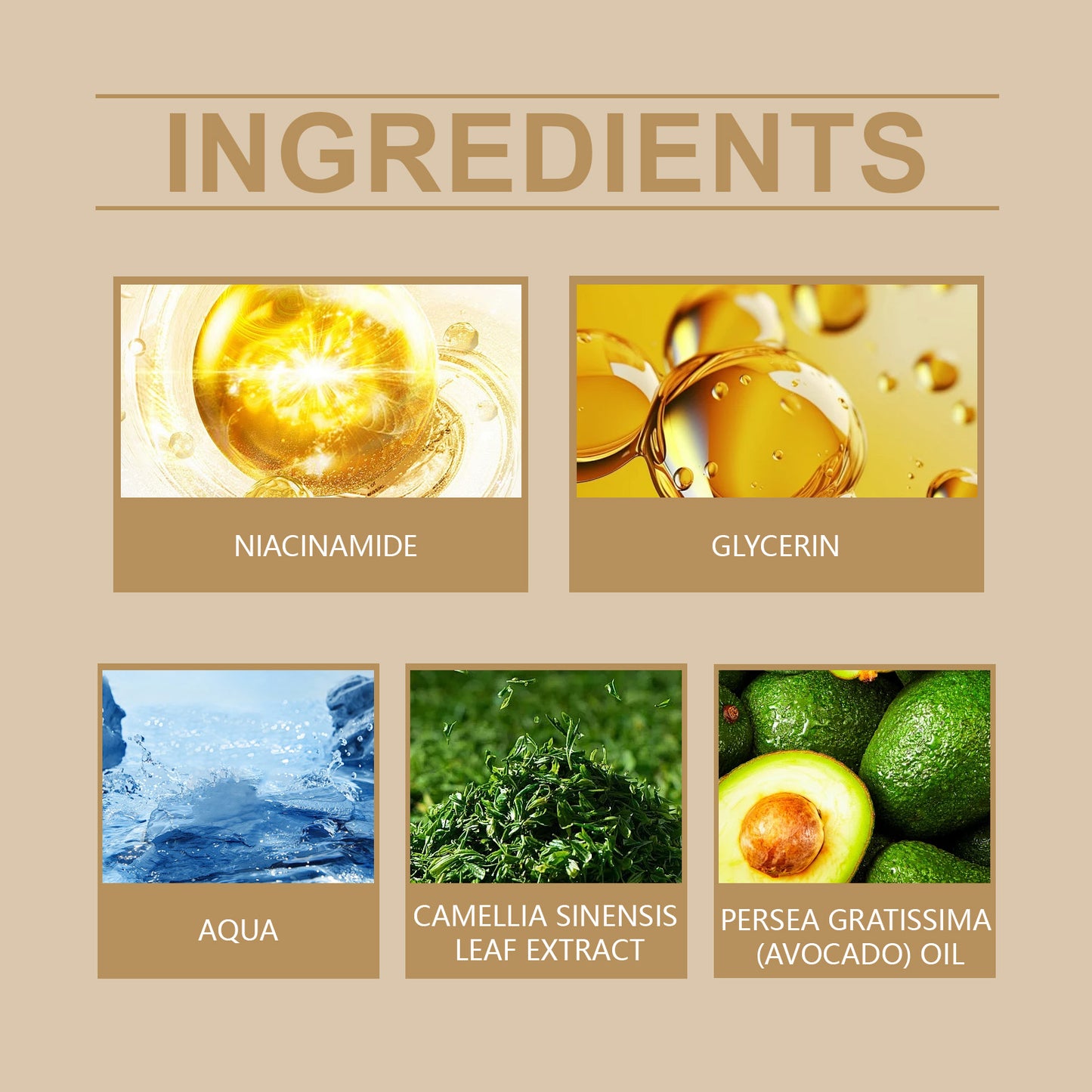 Firming Facial Serum - Hydrating Essence with Green Tea & Avocado Oil 30ml