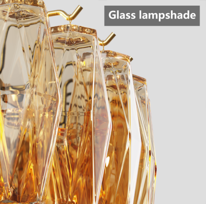 14-Light Gold Modern Round Chandelier with Smoke Glass Design