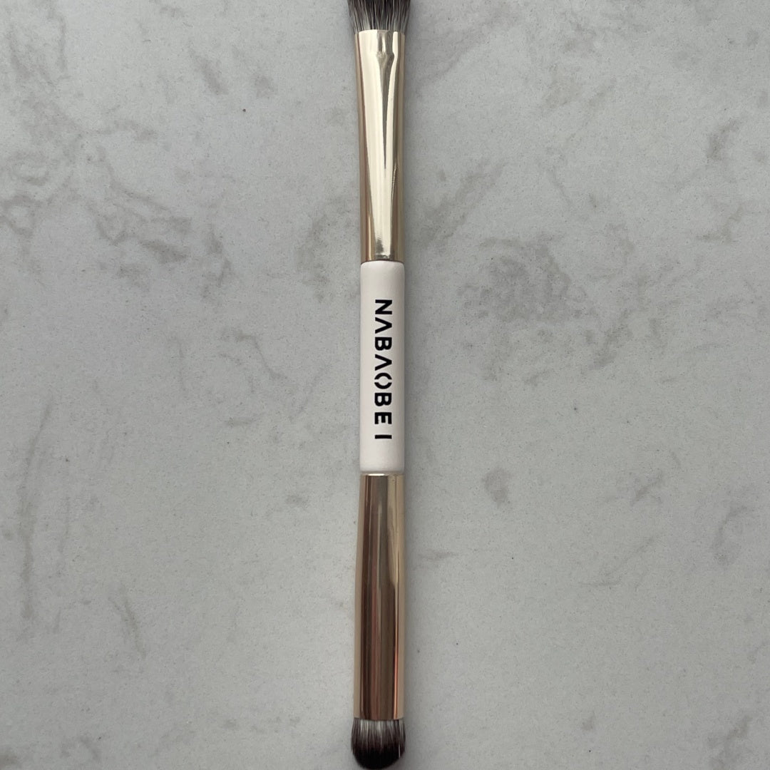 Double-Ended Eyeshadow Blending Brush - Soft Fiber Makeup Tool
