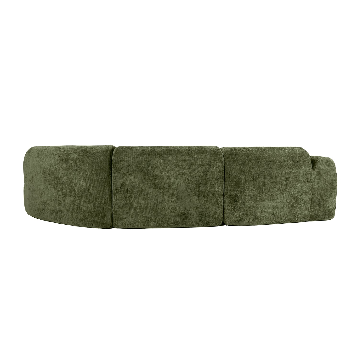 140" Curved Sectional Sofa with Chaise Lounge - Green