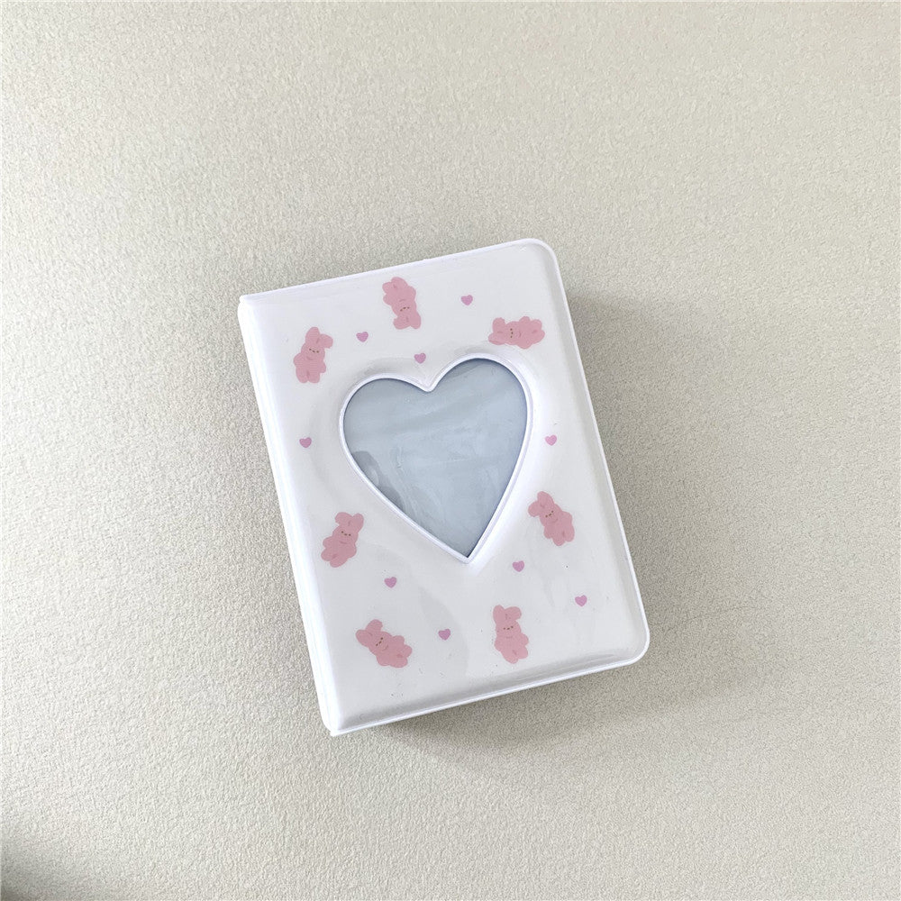 Mini Cartoon Photo Album with PVC Cover - 20 Pages, 7.8x11cm, Multiple Colors