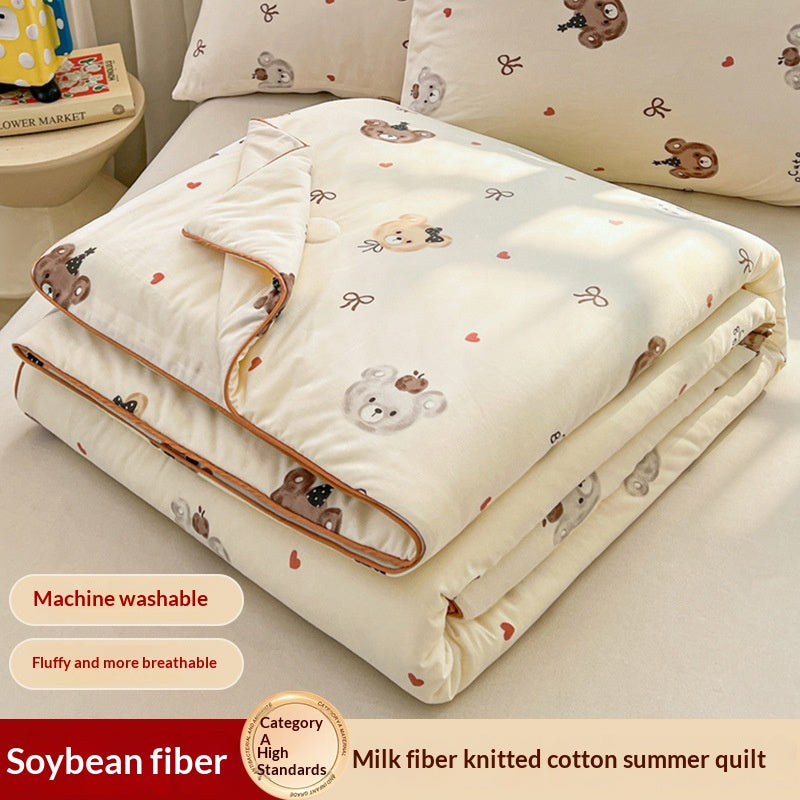 Children's Cartoon-Printed Summer Cooling Air Conditioner Blanket - Multiple Sizes & Patterns