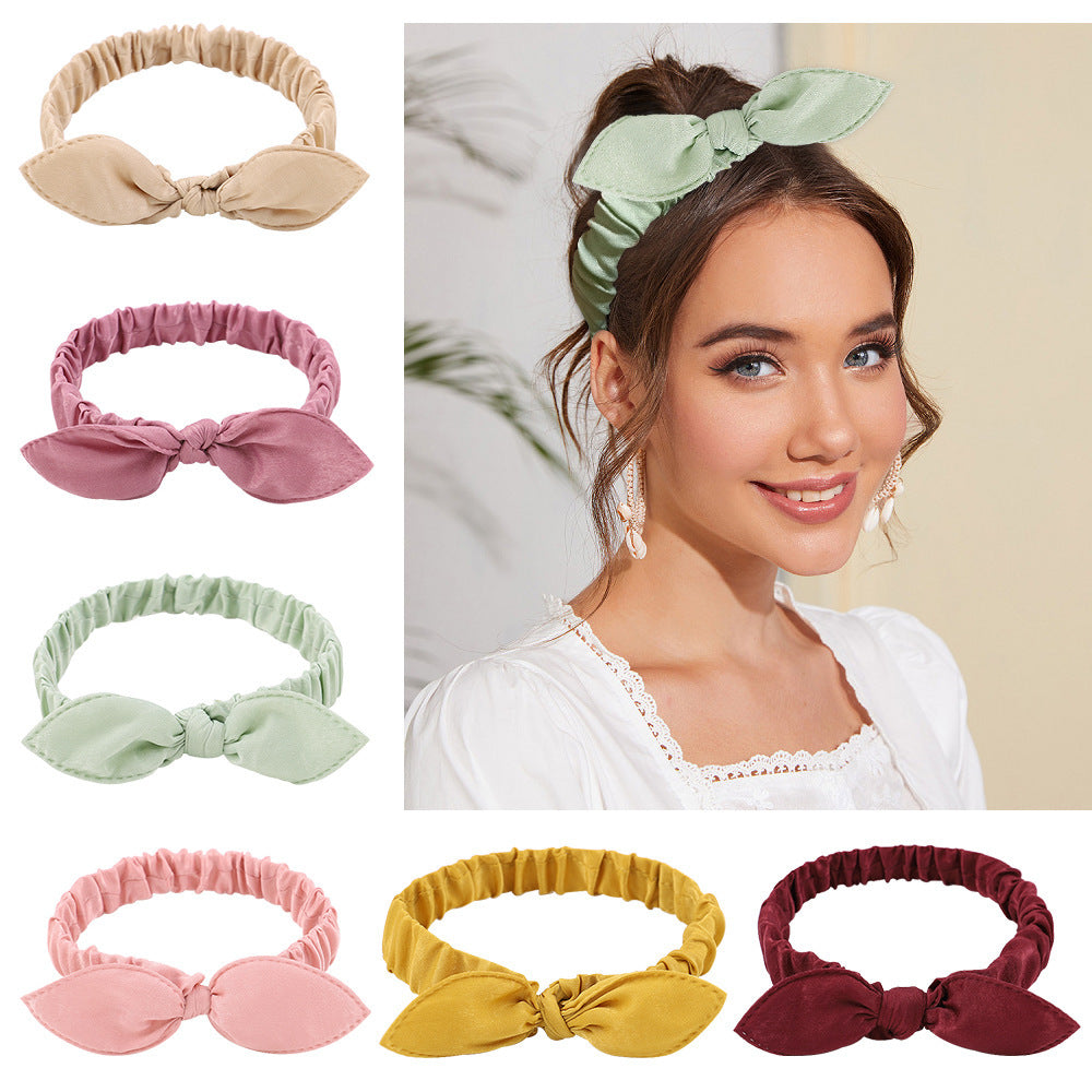 All-Match Satin Headband with Wide Side Hair Accessory - Multiple Colors