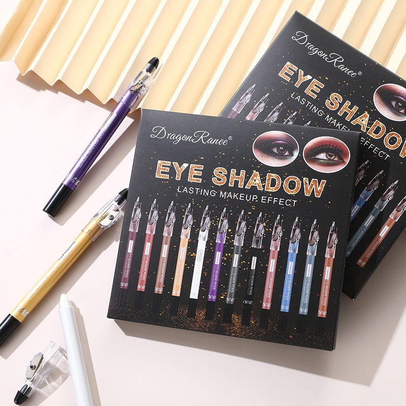 12-Piece Eyeshadow Stick Set - Pearlescent Eye Makeup Pen Kit