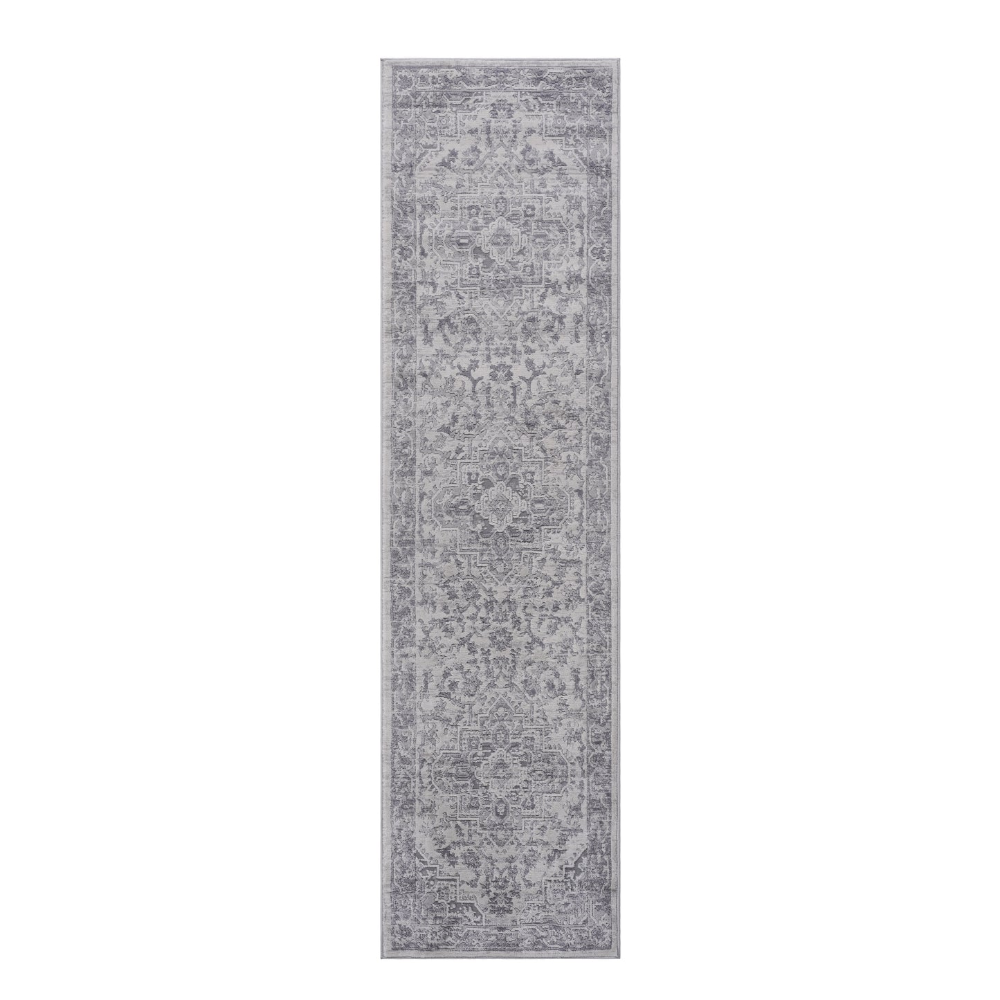 MARFI C Ollection 2X8 Silver Oriental Runner Rug