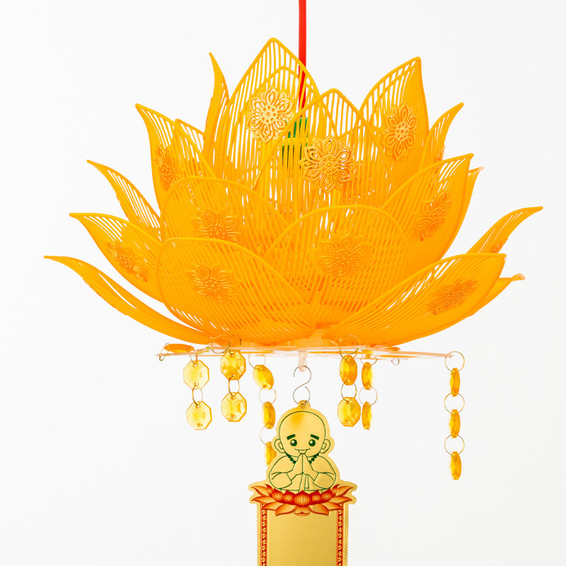 Lotus Lamp Buddha Worship Decorative Lantern for Festivals and Weddings