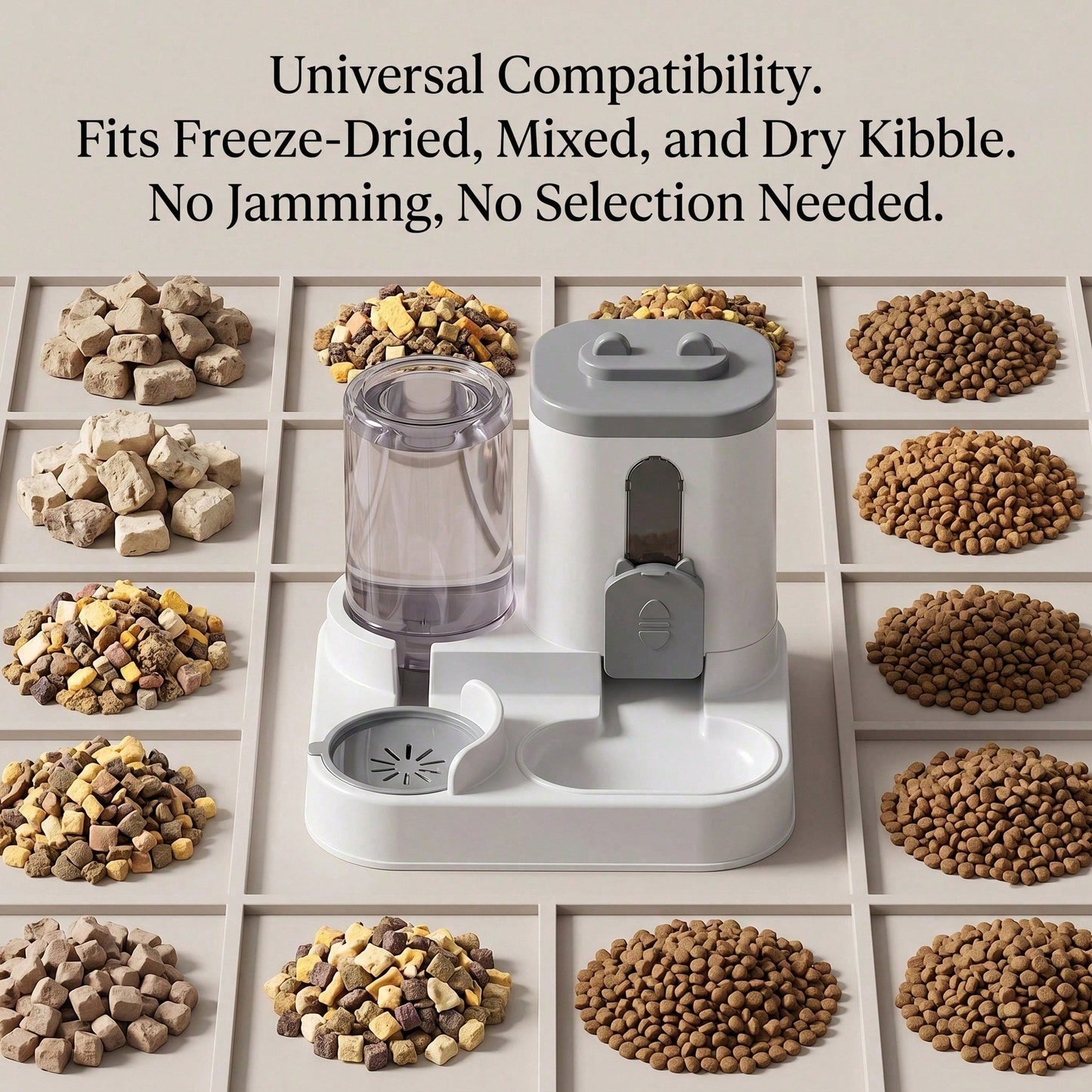 Large Capacity Gravity Pet Feeder and Water Dispenser for Cats and Small Animals